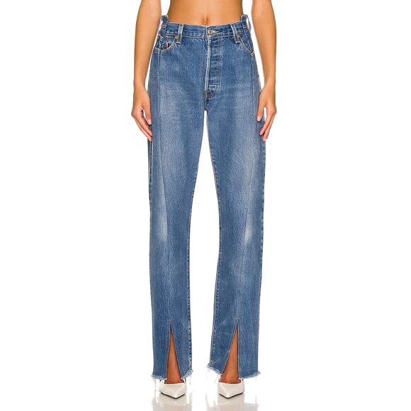 Eb Denim Split Hem Blue Cotton Ogs Denim Jean Size 30 - Picture 1 of 5